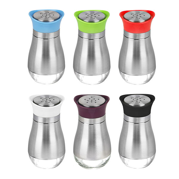 Солонка Vetta 10,5х5,2см, стекло, нерж.сталь, цвет в ассортименте