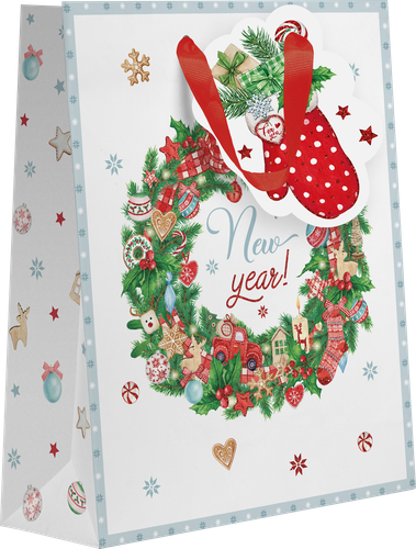 

Пакет подарочный Сканди, 22,7х18х10см, премиум, Арт. MА, в ассортименте