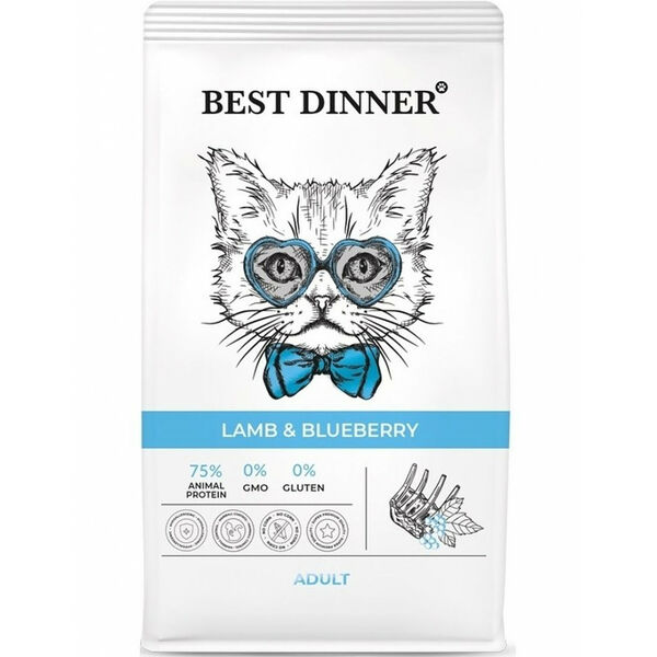 Сухой корм для кошек Best Dinner Adult Cat Lamb&Blueberry Ягненок и голубика 400 г