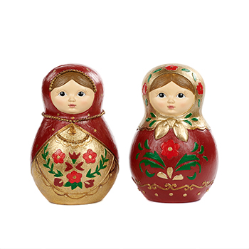 

Сувенир Goodwill Матрешка цвет бордовый в ассортименте 27см