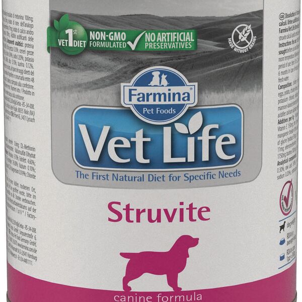 Vet Life Dog Struvite консервы для собак для растворения струвитных уролитов Курица