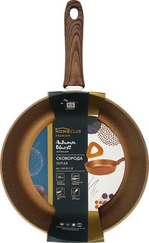 

Сковорода HOMECLUB Autumn Blues 28см, литая, антипригарное покрытие, Арт. HM-BLS-28