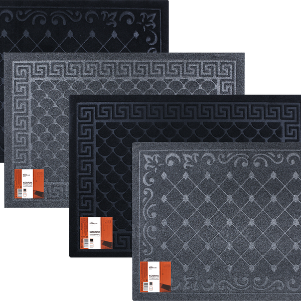 Коврик придверный HOMECLUB Бархат 60х90см, влаговпитывающий