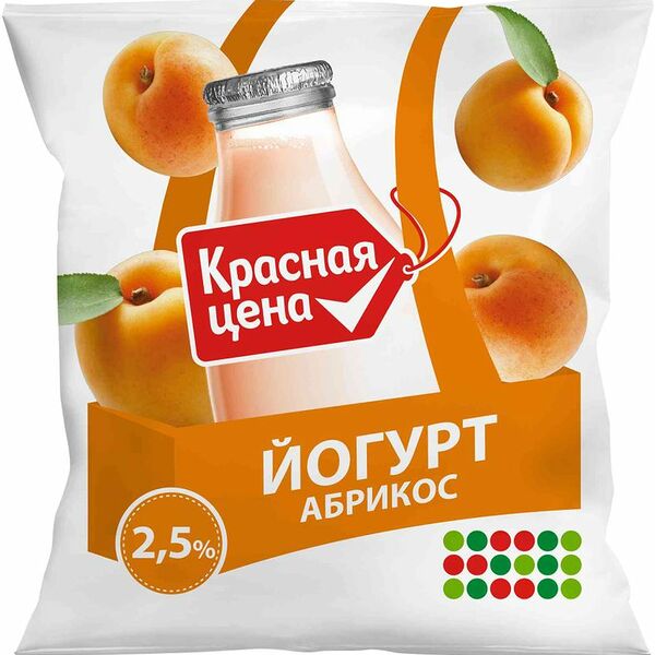 Йогурт Красная цена Абрикос ​2.5% 500г