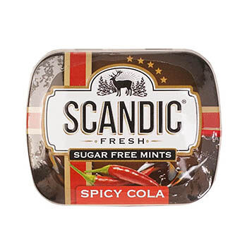 Драже освежающие Scandic со вкусом пряная кола без сахара