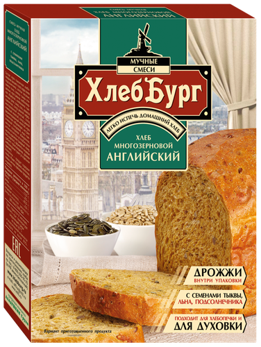 

Смесь для выпечки ХлебБург Хлеб Английский многозерновой 400 г