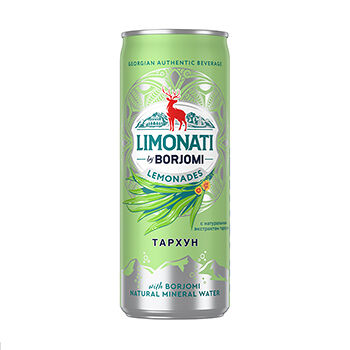 Напиток газированный Limonati by Borjomi Тархун с соком и минеральной водой Боржоми 0.33л, Грузия