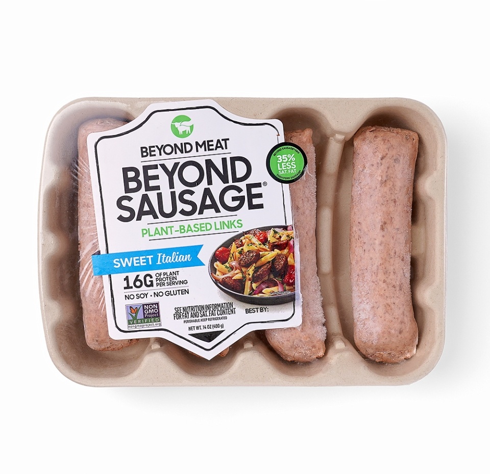 

Сосиски из растительного горохового белка Sweet Italian, Beyond Meat, 400 г, США