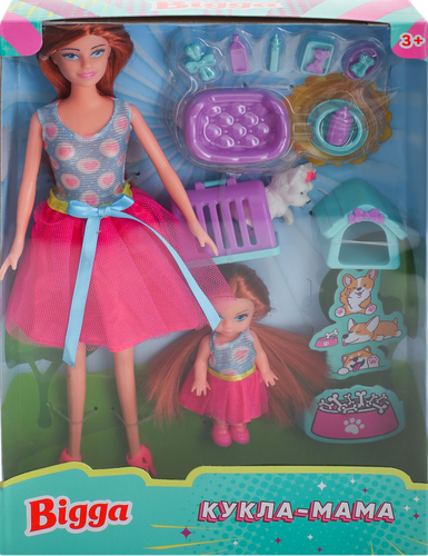 

Набор игровой BIGGA Кукла-мама, 15 предметов Арт. 66552