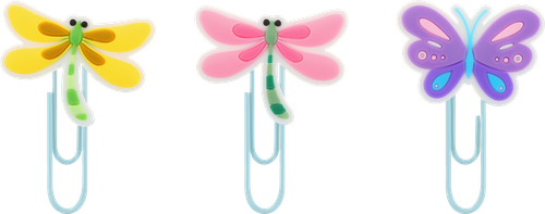 

Набор скрепок Лента Kids для бумаг Dragonfly 5.5 см