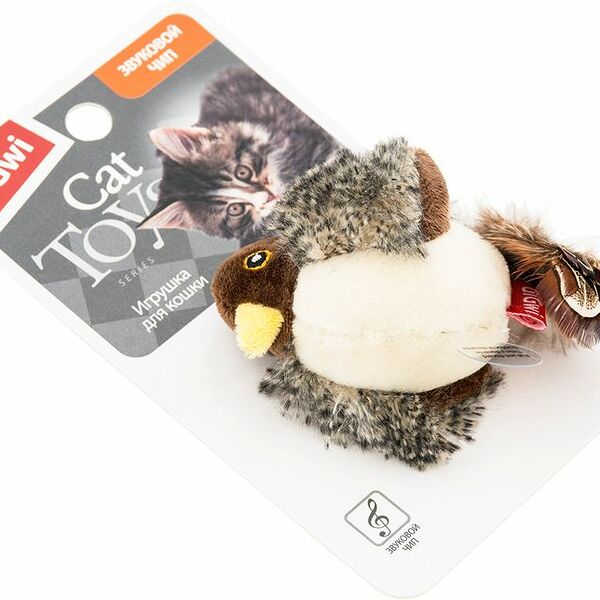 Игрушка GiGwi Melody chaser Птичка со звуковым чипом для кошек 13 см