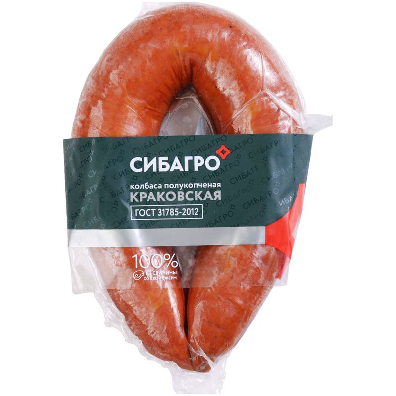 

Колбаса СибАрго Краковская полукопченая 350 г