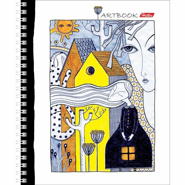 Тетрадь 80л А5 клетка на гребне серия Art Dreams 80Т5В1гр