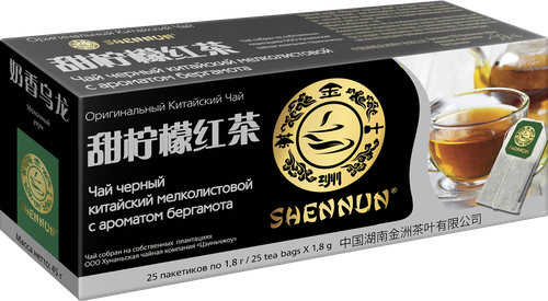 

Чай черный Shennun с ароматом бергамота, 25 пакетиков
