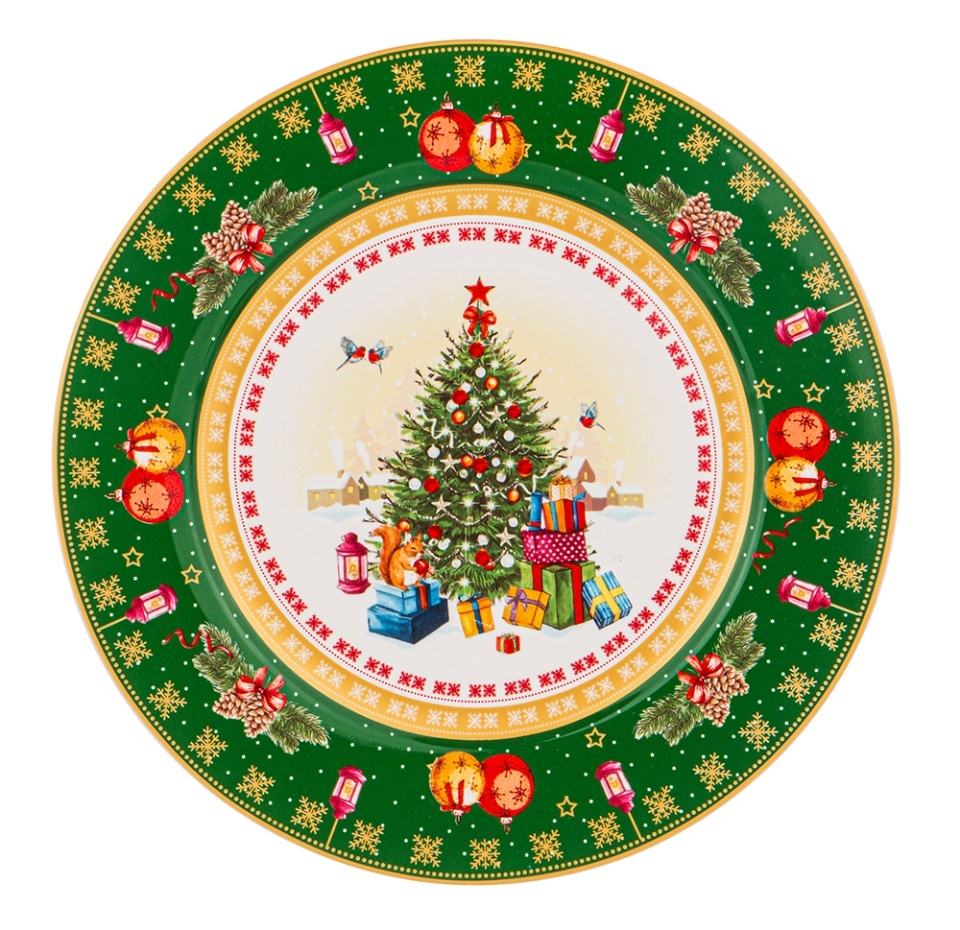 

Тарелка обеденная Lefard Елка зеленая фарфор 27 см