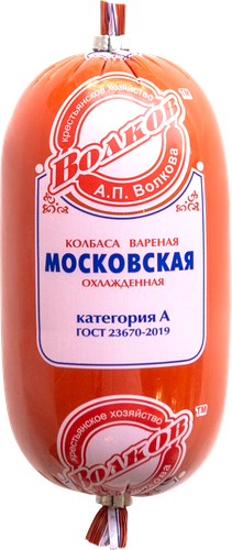 

Колбаса вареная КХ Волков Московская, категория А, 450 г