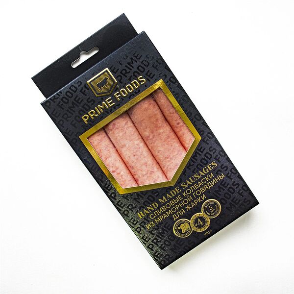 Колбаски Prime Foods из мраморной говядины для жарки со сливой