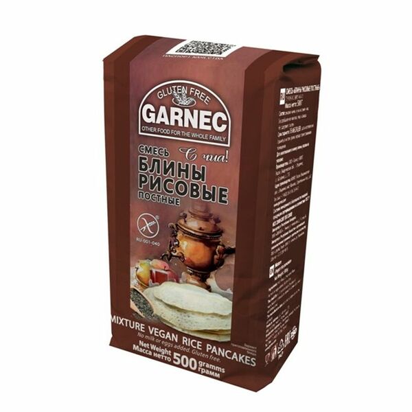 Смесь для выпечки Garnec Блины гречишные постные, 500г