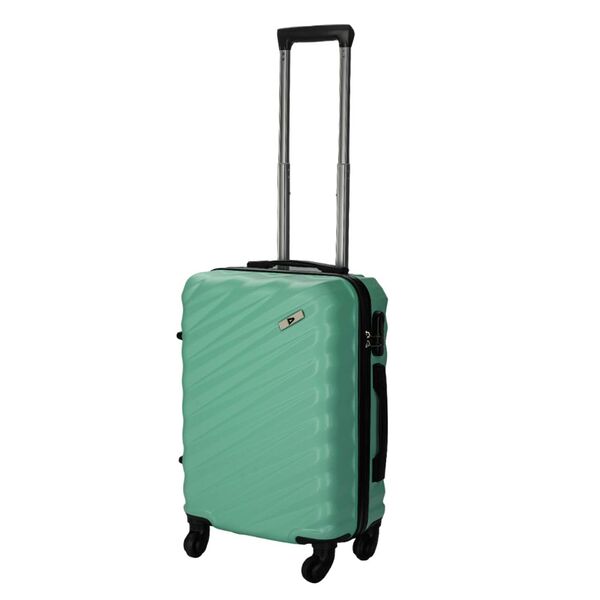 Чемодан дорожный пластик L, 75x28x47 см, зеленый