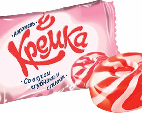 Карамель Кремка со вкусом клубники и сливок