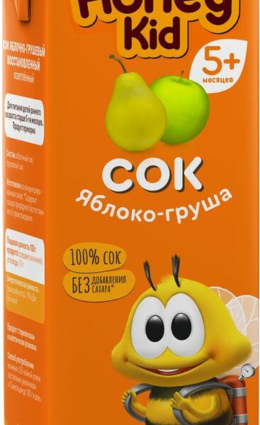 Сок Honey Kid Яблоко-груша осветленный с 5 мес 0.2л