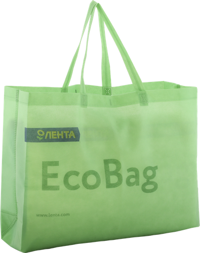 

Экосумка хозяйственная ЛЕНТА зеленая и оранжевая спанбонд 44x43x10см