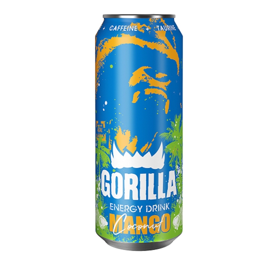 

Напиток энергетический Mango Coconut газированный, Gorilla, 0.45 л, Россия