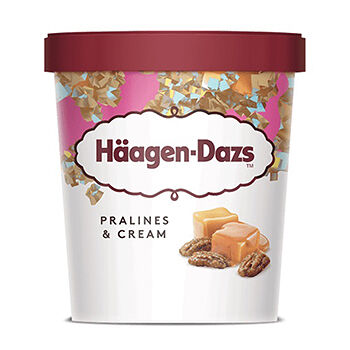 Мороженое Haagen-Dazs Пломбир ванильное крем-пралине, ведерко