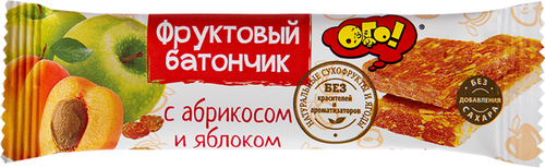 

Батончик фруктовый Ого! с Абрикосом и Яблоком 30 г