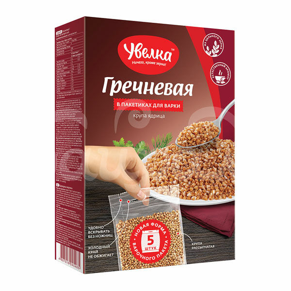 Крупа Гречневая Увелка 5*80гр карт/уп