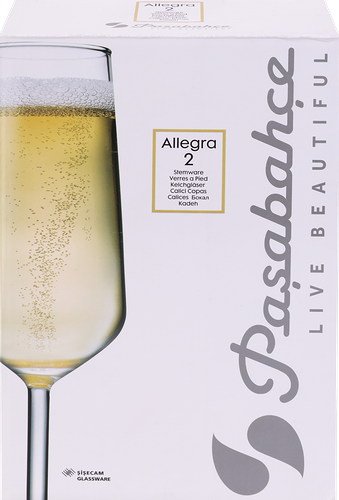 Набор бокалов для шампанского Pasabahce Аллегра, 195 мл x 2 шт