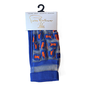 Носки женские Pierre Mantoux Calzino ocelot цвет 3506 blu cina размер 1-2, Италия