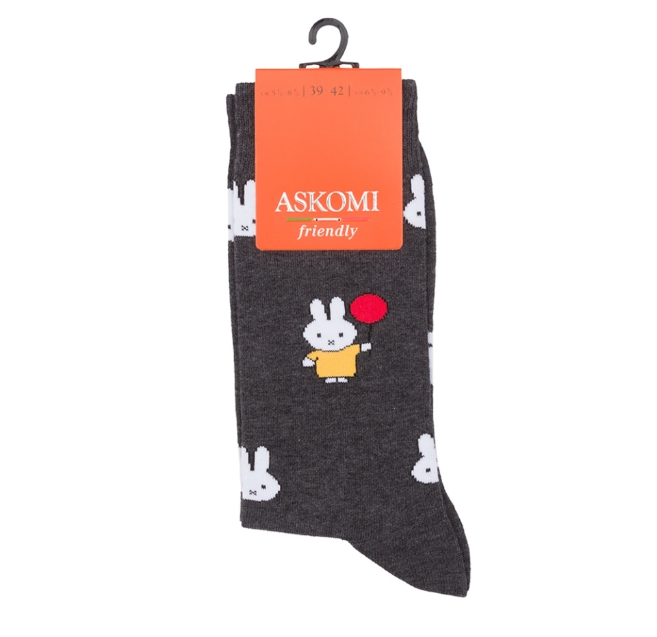 

Носки ASKOMI Friendly AF-C8300 р.27 (43-46) темно-серый меланж ООО "ХОХ" 1 шт Россия
