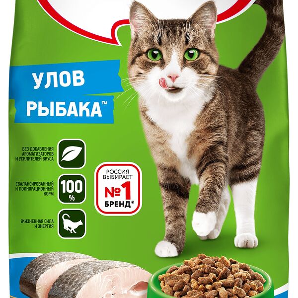 Kitekat сухой корм для кошек Рыба
