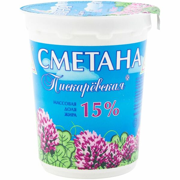 Сметана Пискаревская 15%, 450г