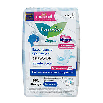 Прокладки женские Beauty Style без запаха ежедневные, Laurier, 36 шт., Япония