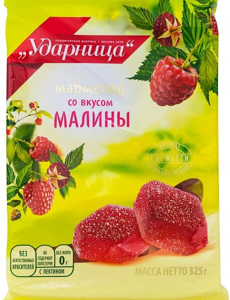 Мармелад Ударница со вкусом малины 325г