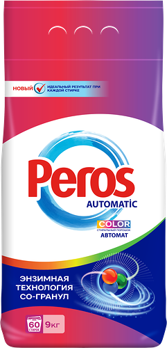 Стиральный порошок для цветного белья PEROS автомат, 9000 г