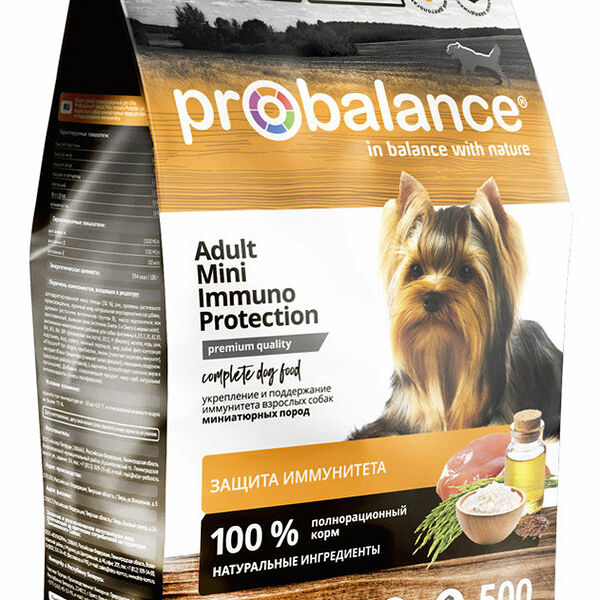 Сухой корм для собак мелких пород Adult Mini Immuno Protection Probalance 