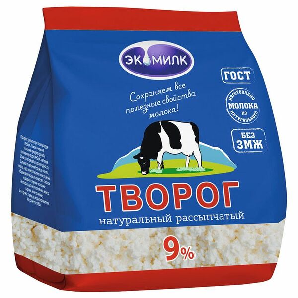 Творог Экомилк 9% 180г
