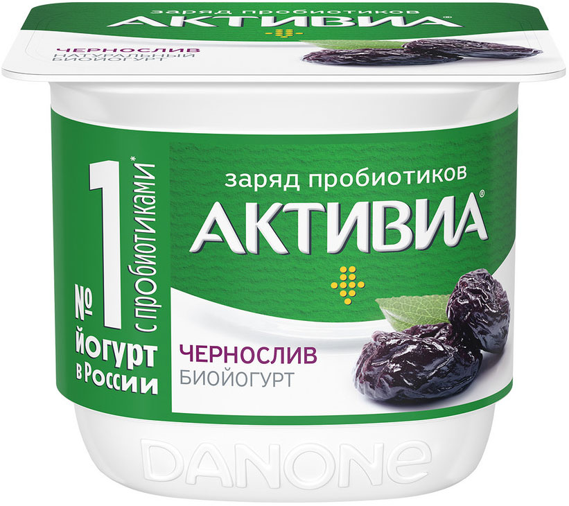 

Биойогурт Активиа Чернослив 2.9%
