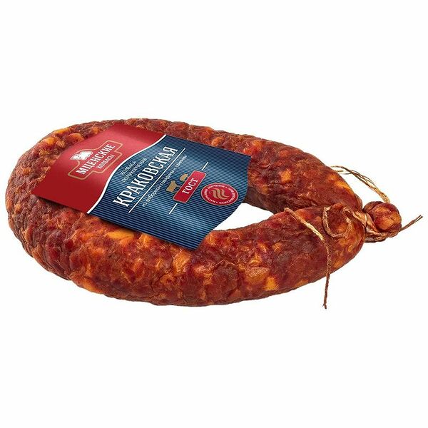 Колбаса полукопчёная Мценские Колбасы Краковская категория Б, 400г