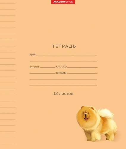 

Тетрадь ACADEMY STYLE Собачки, А5 12 листов в клетку на скрепке, цвет в ассортименте