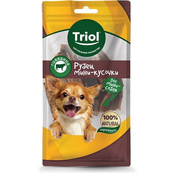 Лакомство для собак Triol рубец говяжий мини-кусочки