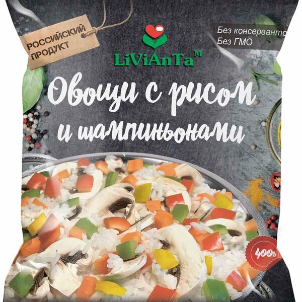 Смесь овощная LiViAnTa с рисом и шампиньонами