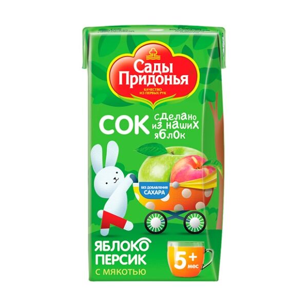 Сок Сады Придонья яблоко, персик 125 мл