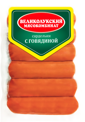

Сардельки Великолукский Мясокомбинат Говяжьи традиционные