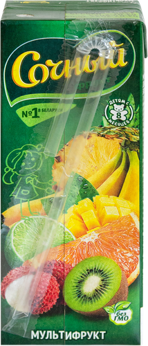 

Нектар СОЧНЫЙ из яблок и груши с мякотью гомогенизированный, 0.2л