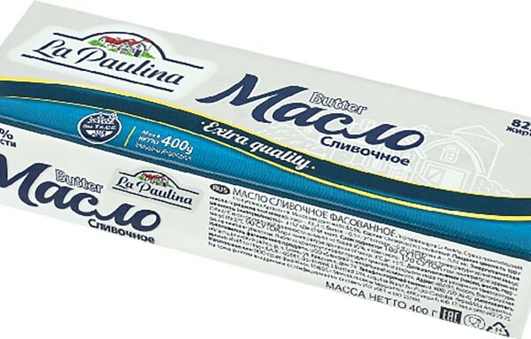 Масло сливочное La Paulina 82.5% 400г