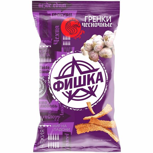 Гренки Фишка Чесночные, 120г